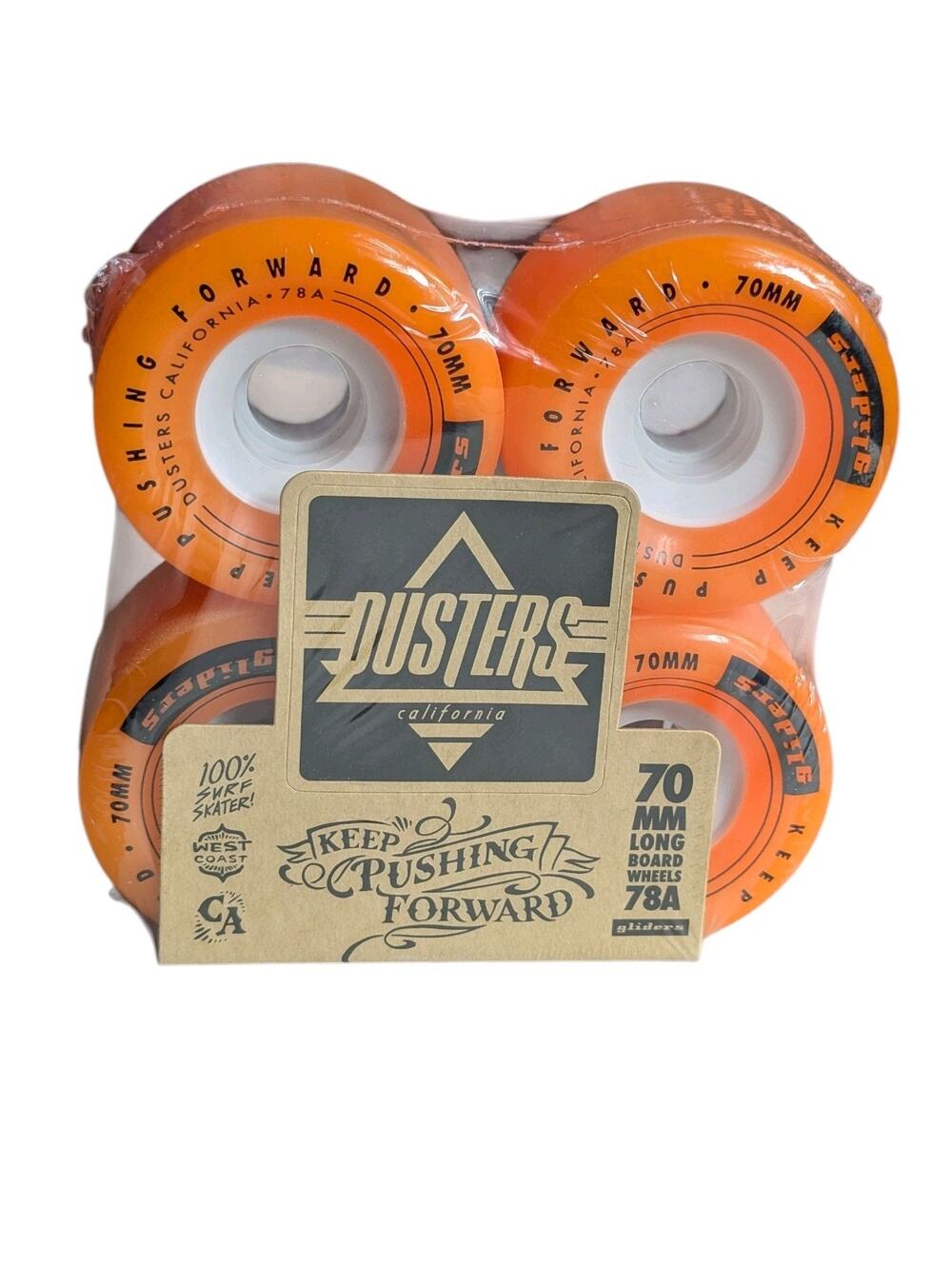 Dusters California Gliders 70MM Longboard Skateboard Wheels 78A Orange New